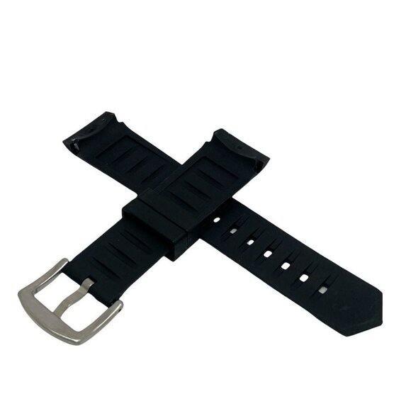 Men's Watch Aftermmarket Band Replacement For Tag Heuer Black Rubber Strap 22mm - Picture 2 of 7